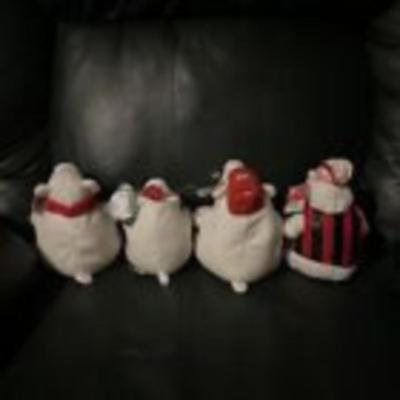 Coca-Cola Bean Bag Plush Polar Bear Lot of 4 with Tags Ornaments