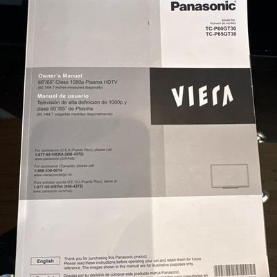 Lot 309 Panasonic, HD, plasma, TV, model TC P606130 plus glass and metal tv stand