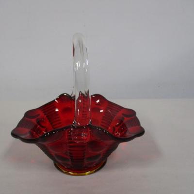 Crystal Red Candy Dish