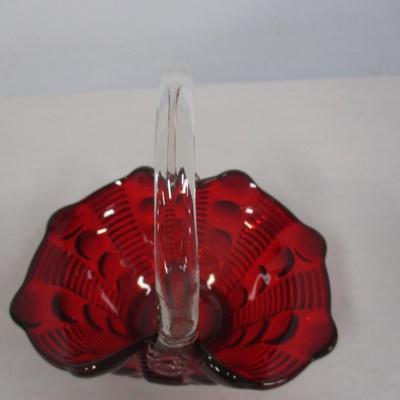 Crystal Red Candy Dish