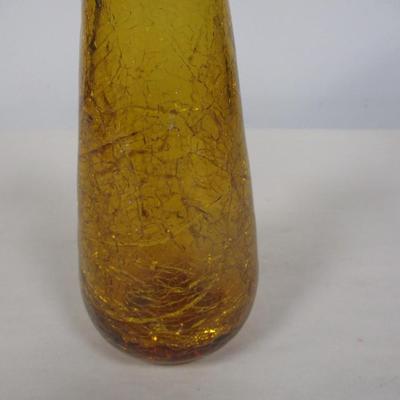 Vintage Crackle Glass Decanter
