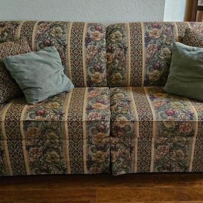 Floral Upholstered Sofa