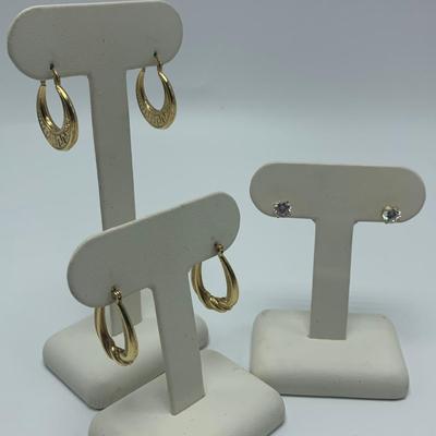 14K Gold Hoop Earrings & Studs (B1-HS)