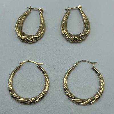14K Gold Hoop Earrings & Studs (B1-HS)