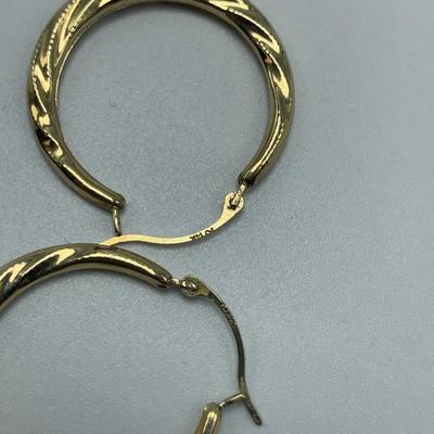 14K Gold Hoop Earrings & Studs (B1-HS)
