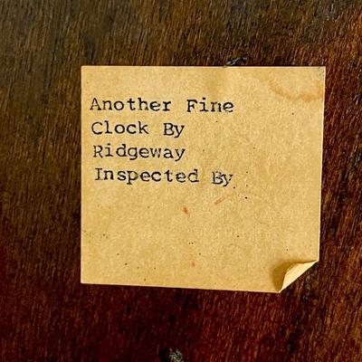 RIDGEWAY FURNITURE CO. ~ Solid Wood Grandfather Clock ~ *Read Details