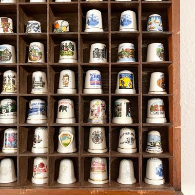 Collection Of 137 Porcelain Assorted Thimbles