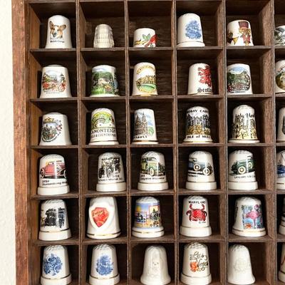 Collection Of 137 Porcelain Assorted Thimbles