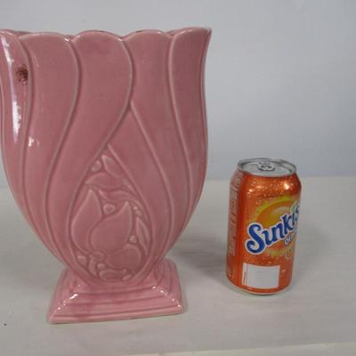 Vintage Pink Pottery Vase