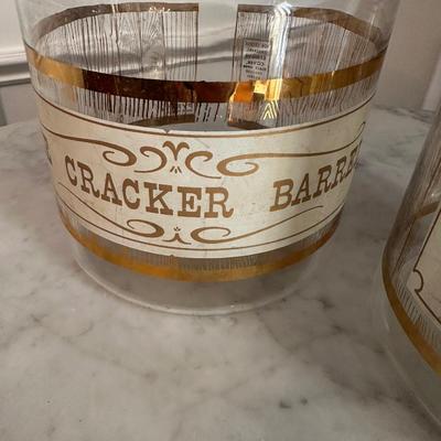Pair Vintage Pyrex Canisters
