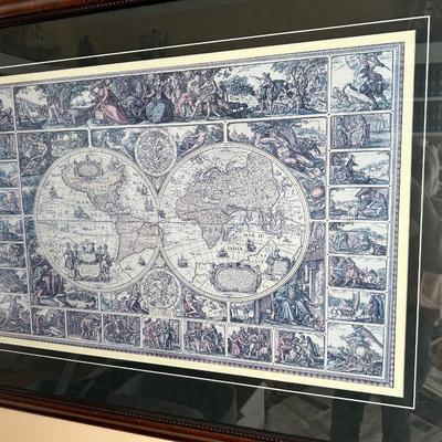 Framed World Map Art