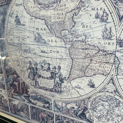 Framed World Map Art