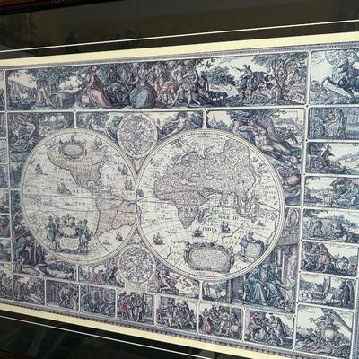 Framed World Map Art