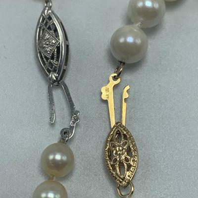 Collection of Pearl Necklaces, Earrings, & Brooches (B1-HS)
