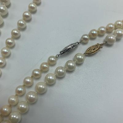 Collection of Pearl Necklaces, Earrings, & Brooches (B1-HS)