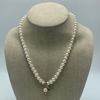 Collection of Pearl Necklaces, Earrings, & Brooches (B1-HS)