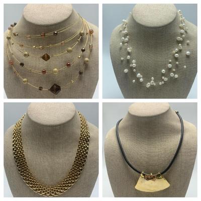 Chain & Beaded Necklaces with Pearls & More (B1-HS)