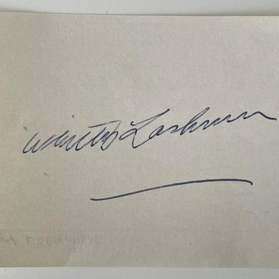 Whitney Lockman original signature cut