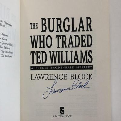 The Burglar Who Traded Ted Williams Lawrence Block signed book