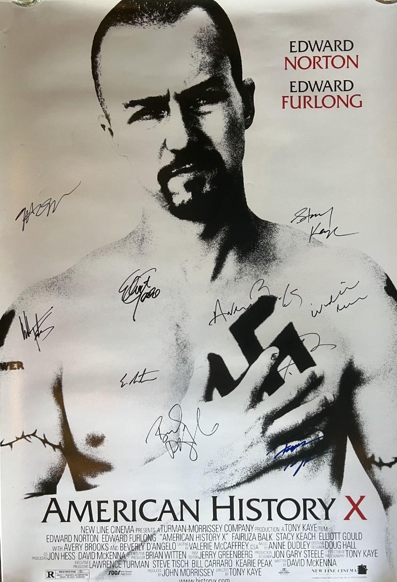 American History X cast signed movie poster EstateSales