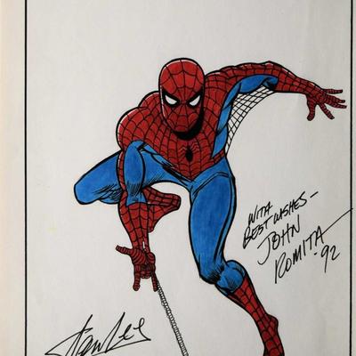 John Romita &
Stan Lee signed 
Spiderman Drawing