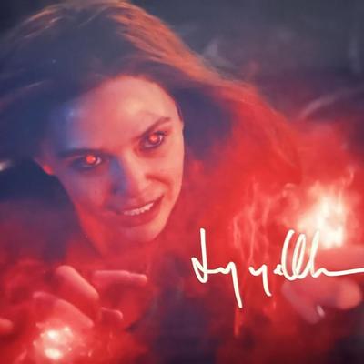 Marvel Scarlet Witch Elizabeth Olsen signed photo