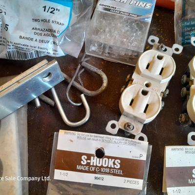 Home hardware items some used some new - outlets - hinges - and more