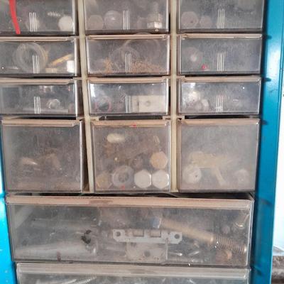 16-piece ratchet tool wrench set with drawer organizer box of hardware