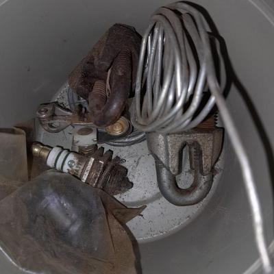 Partial rolls of soldering iron, Vintage tin soldering paste and more