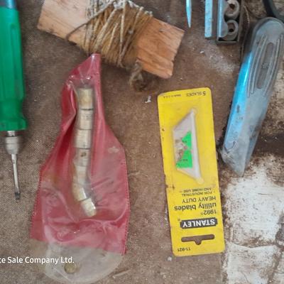 Assortment of hand tools - sockets - driver bits - and more