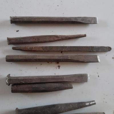 Assortment of chisels and punches