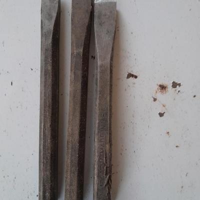 Assortment of chisels and punches