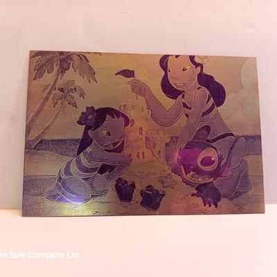 Tin / metal lasered artwork cartoon characters Lady & Tramp - and others
