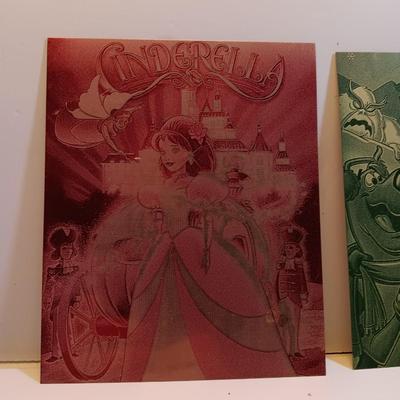 Tin / metal lasered artwork cartoon characters - Scooby - care bears - Cinderella