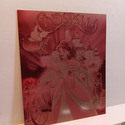 Tin / metal lasered artwork cartoon characters - Scooby - care bears - Cinderella