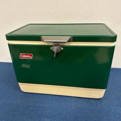 Lot 287 vintage metal Coleman ice chest 1â€˜,6â€œ wide