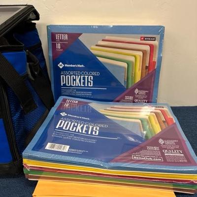 Lot 290 Arctic zone, cooler, paper, towel holder and office supplies