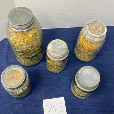 Vintage Jars Full of Corn
