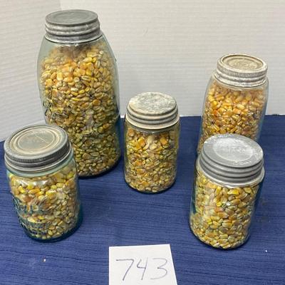 Vintage Jars Full of Corn