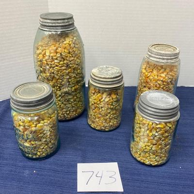 Vintage Jars Full of Corn