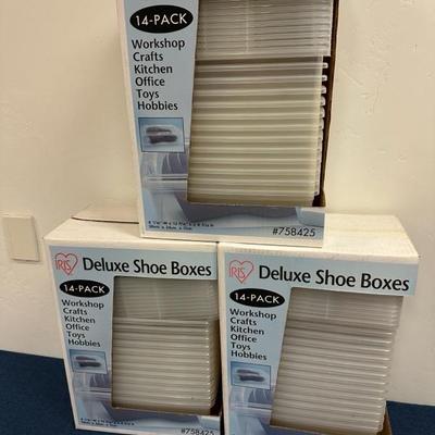 Lot 299 39 plastic shoeboxes with lids