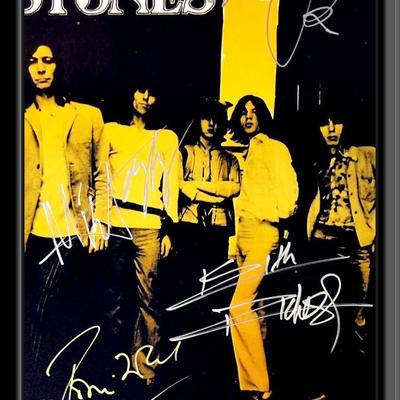 The Rolling Stones band signed poster