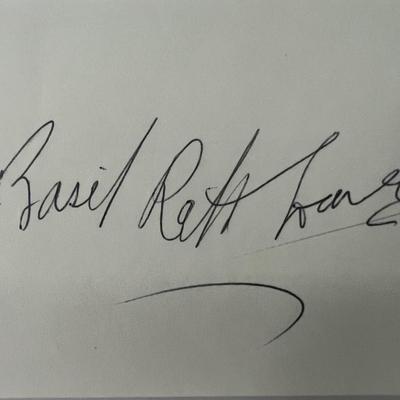 Basil Rathbone original signature