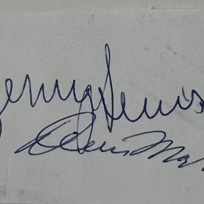 Jerry Lewis and Dean Martin original signatures