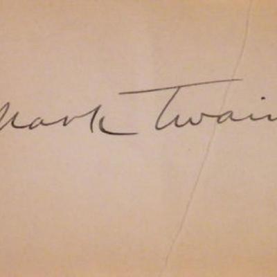 Mark Twain signature slip