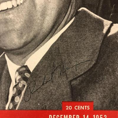 Richard Nixon signed Life Magazine. GFA Authenticated