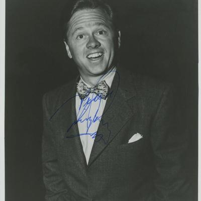 Mickey Rooney signed photo. GFA Authenticated