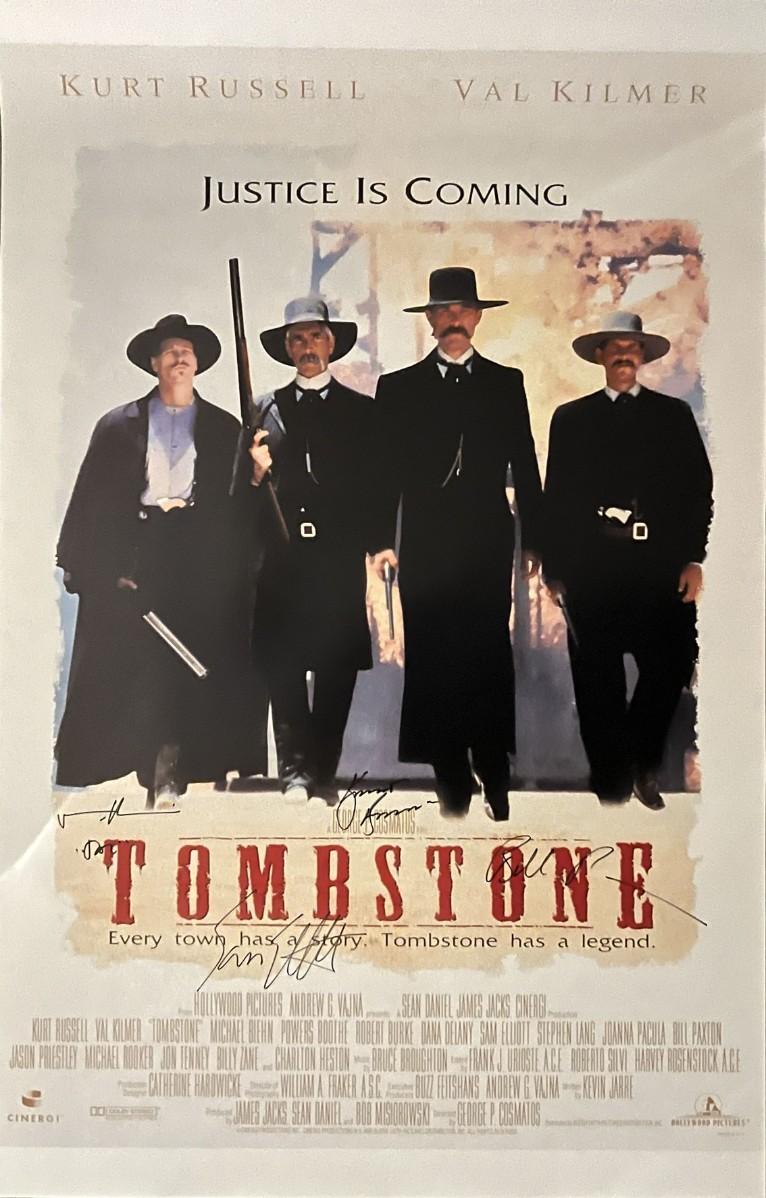 Tombstone cast signed movie poster