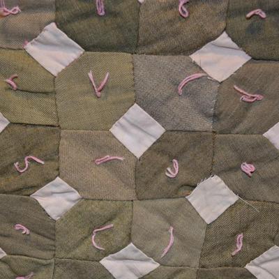 Antique Quilt Made From WWI Uniforms 72â€x67â€