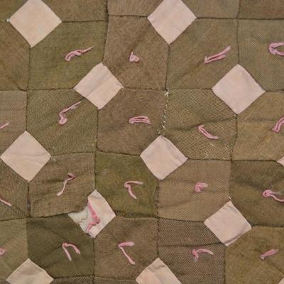 Antique Quilt Made From WWI Uniforms 72â€x67â€